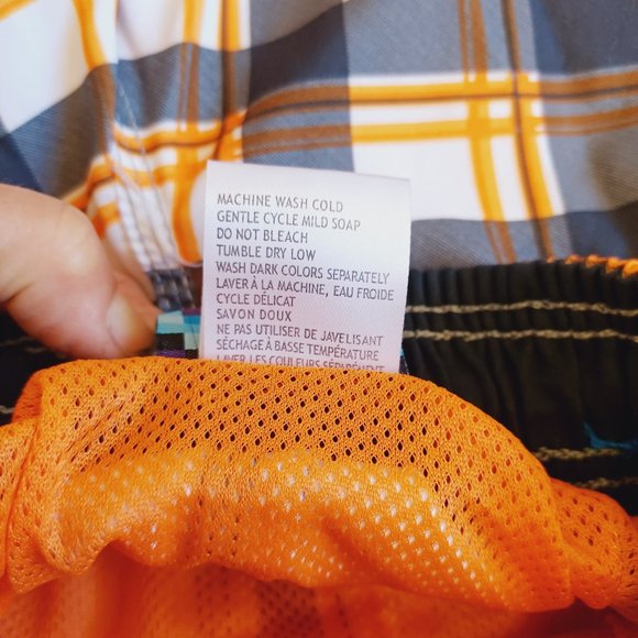 NEW! Ripzone Boy's M Swim Trunks Orange /Grey Combo (3752) - Picture 9 of 11